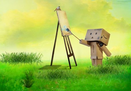 Danbo on Danbo The Artist  Mixed Media Art Prints And Posters By Anne Seltmann